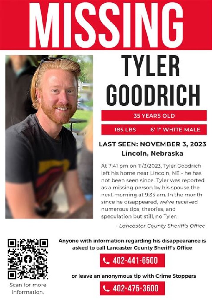 Tyler Goodrich Missing: Where Was Lincoln Nebraska Man Last Seen?